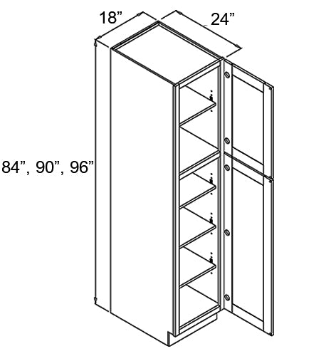 Tall Pantry Cabinet (90" High)