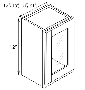 Glass 12" High Cabinets