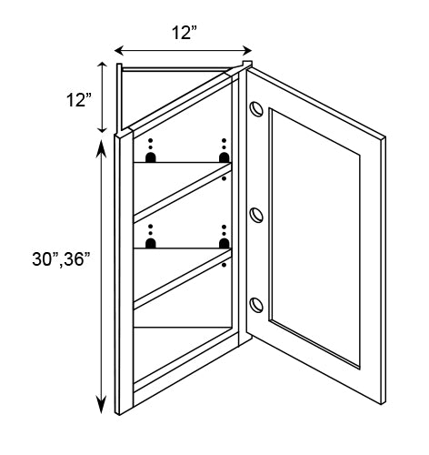 Wall Angled-End Cabinets